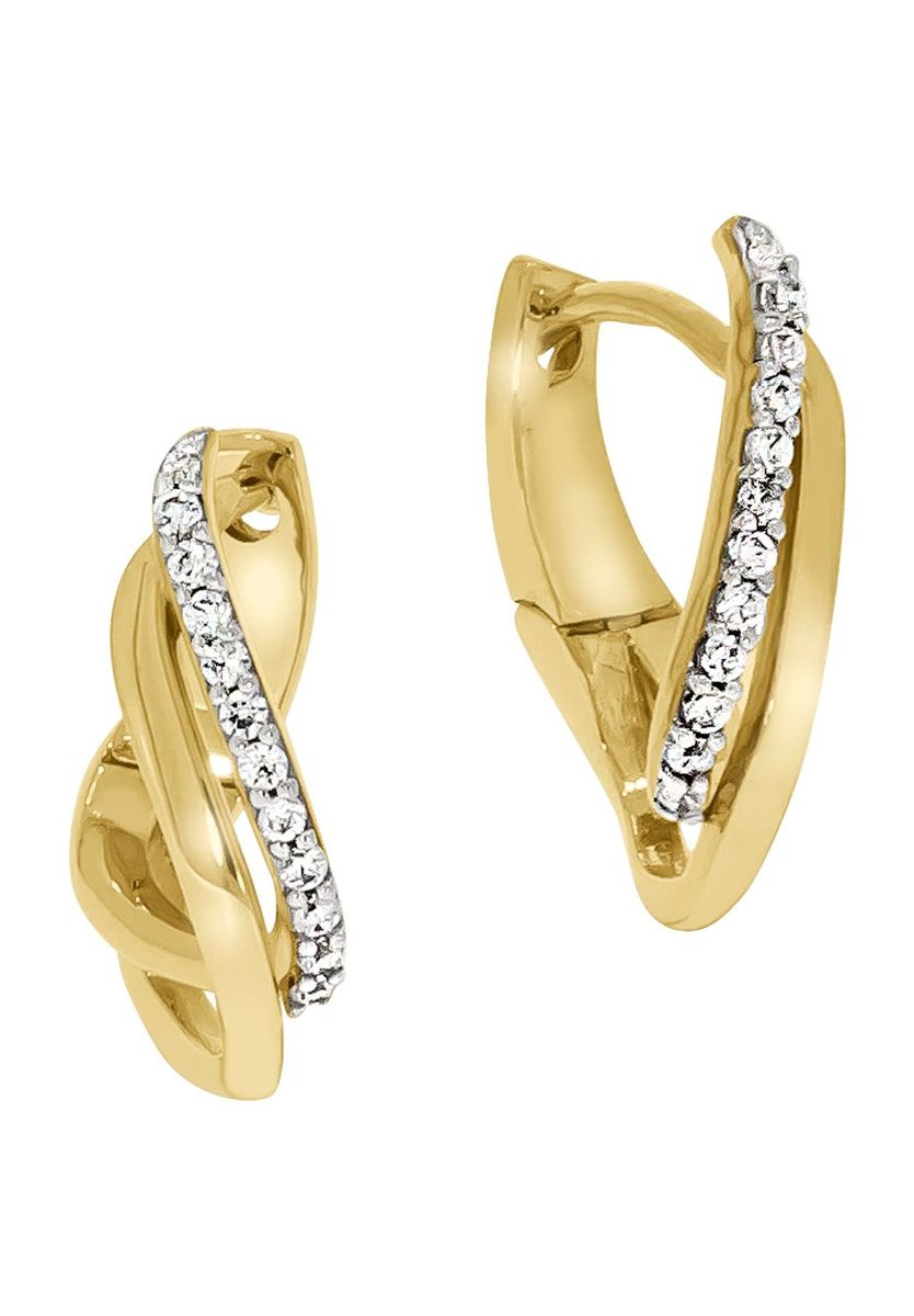 Elegante gedrehte Pavé-Creolen