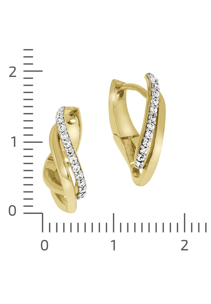 Elegante gedrehte Pavé-Creolen