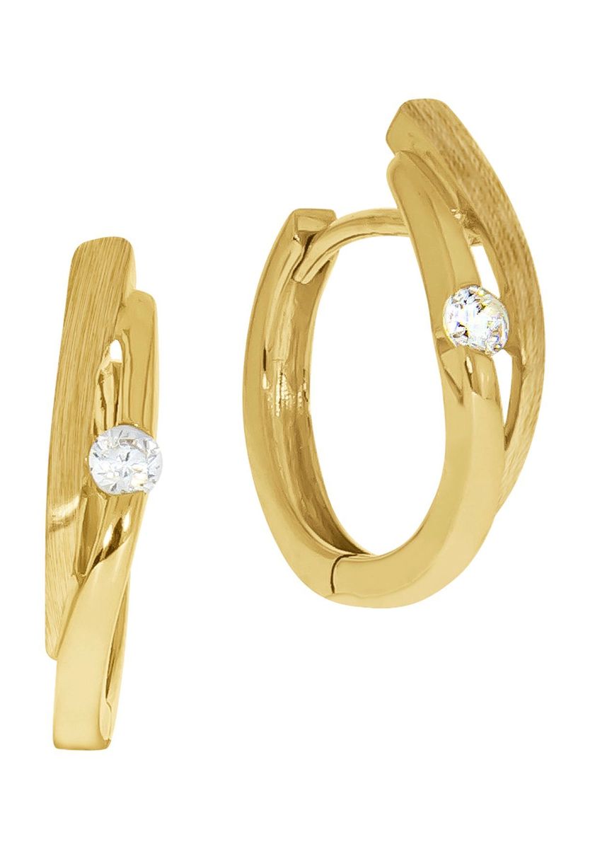 Elegante Creolen mit Zirkonia-Besatz