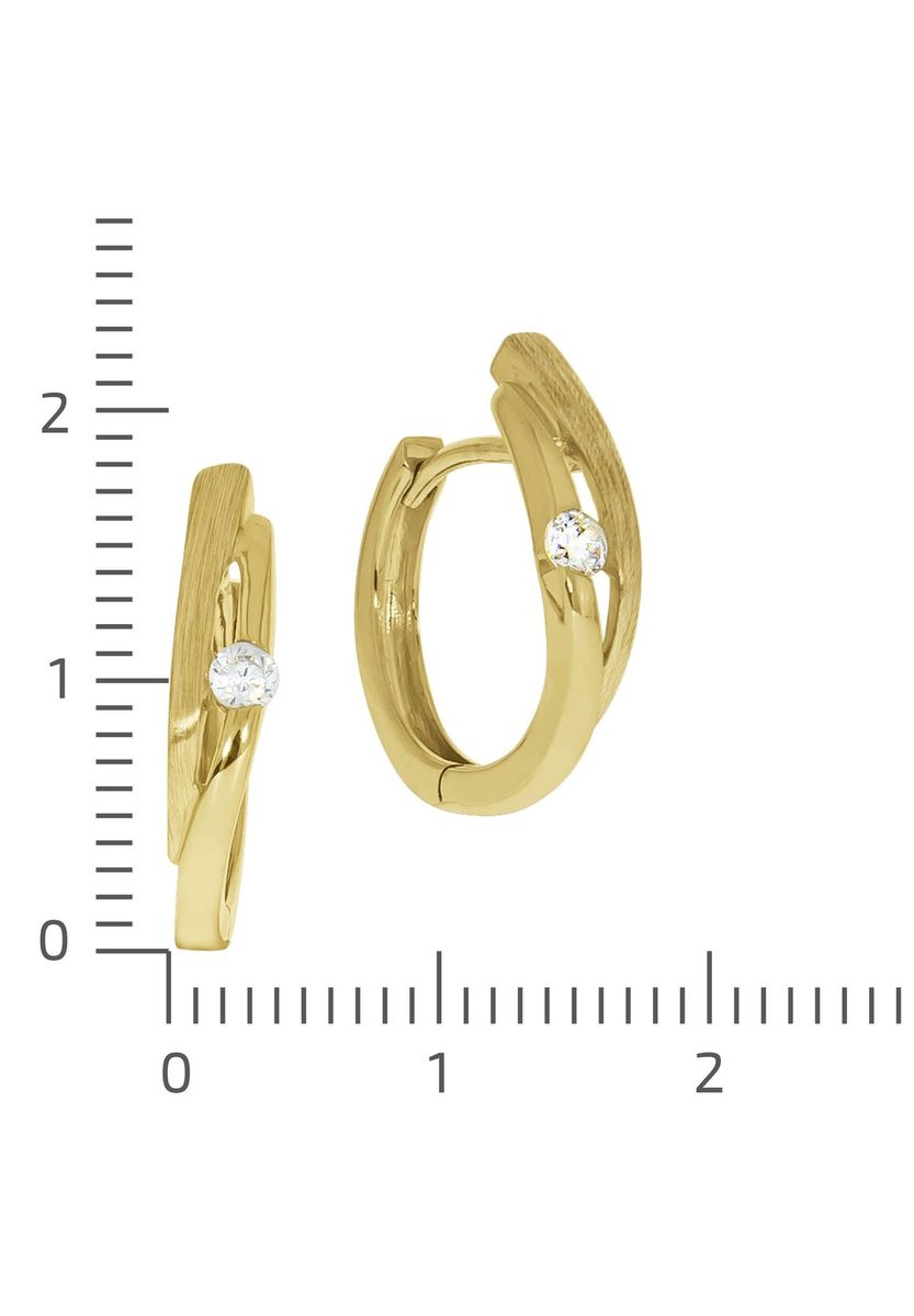 Elegante Creolen mit Zirkonia-Besatz