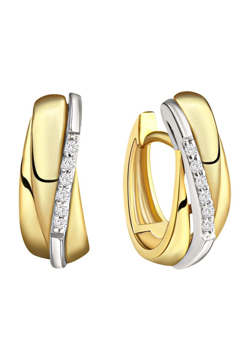 Elegante Bicolor-Creolen aus Gold