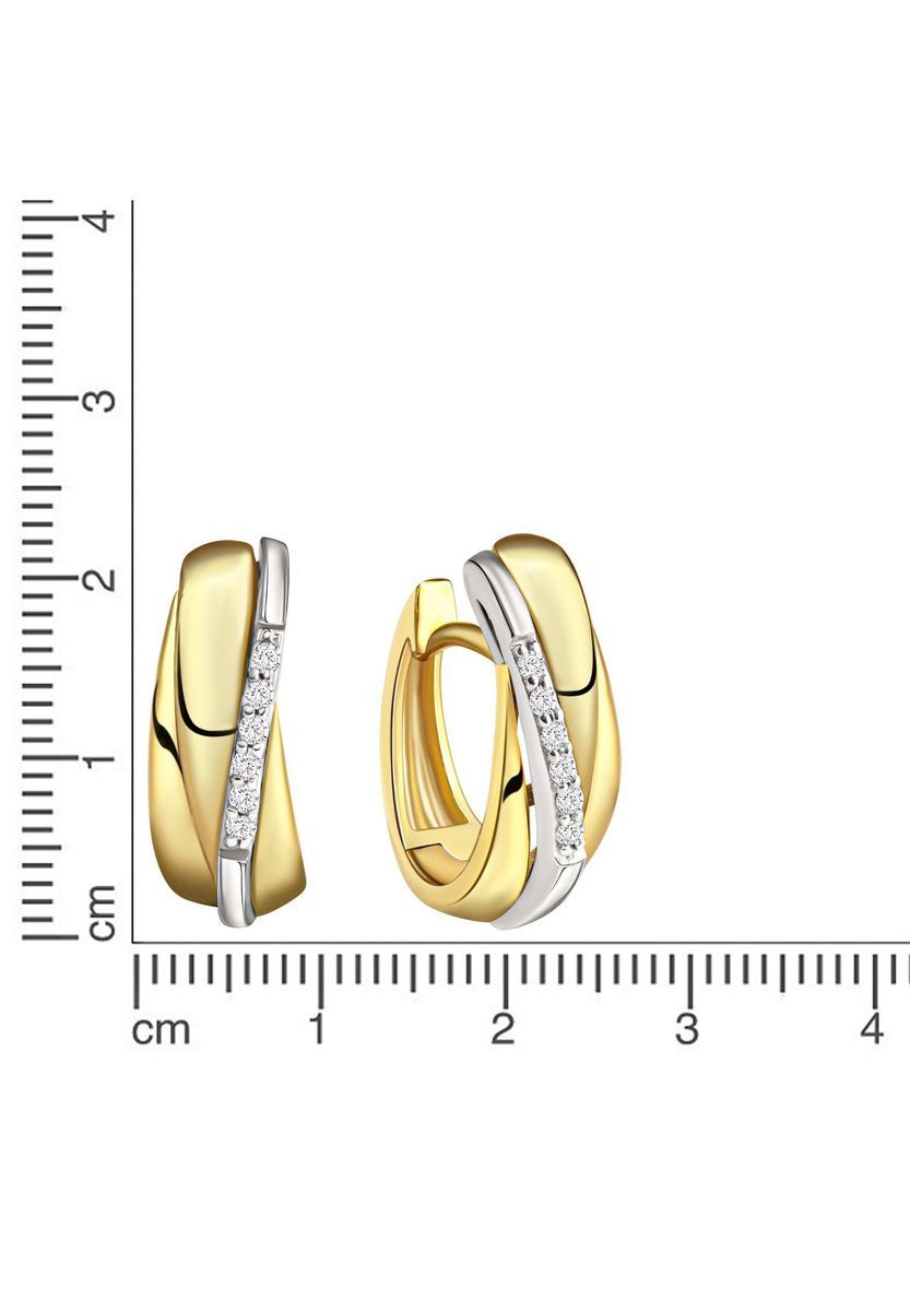 Elegante Bicolor-Creolen aus Gold