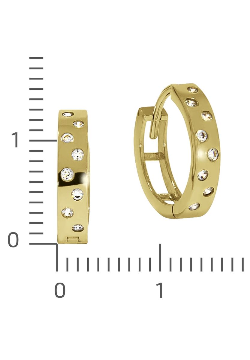 Funkelnde Gold-Creolen mit Zirkonia
