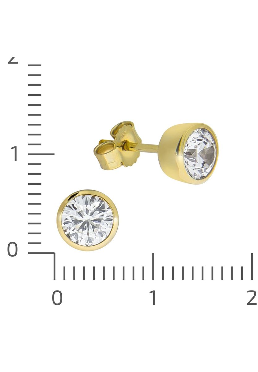 Zirkonia-Ohrstecker in Zargenfassung