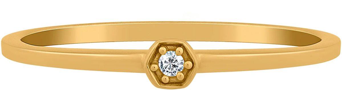 Eleganter offener Stapelring mit Zirkonia