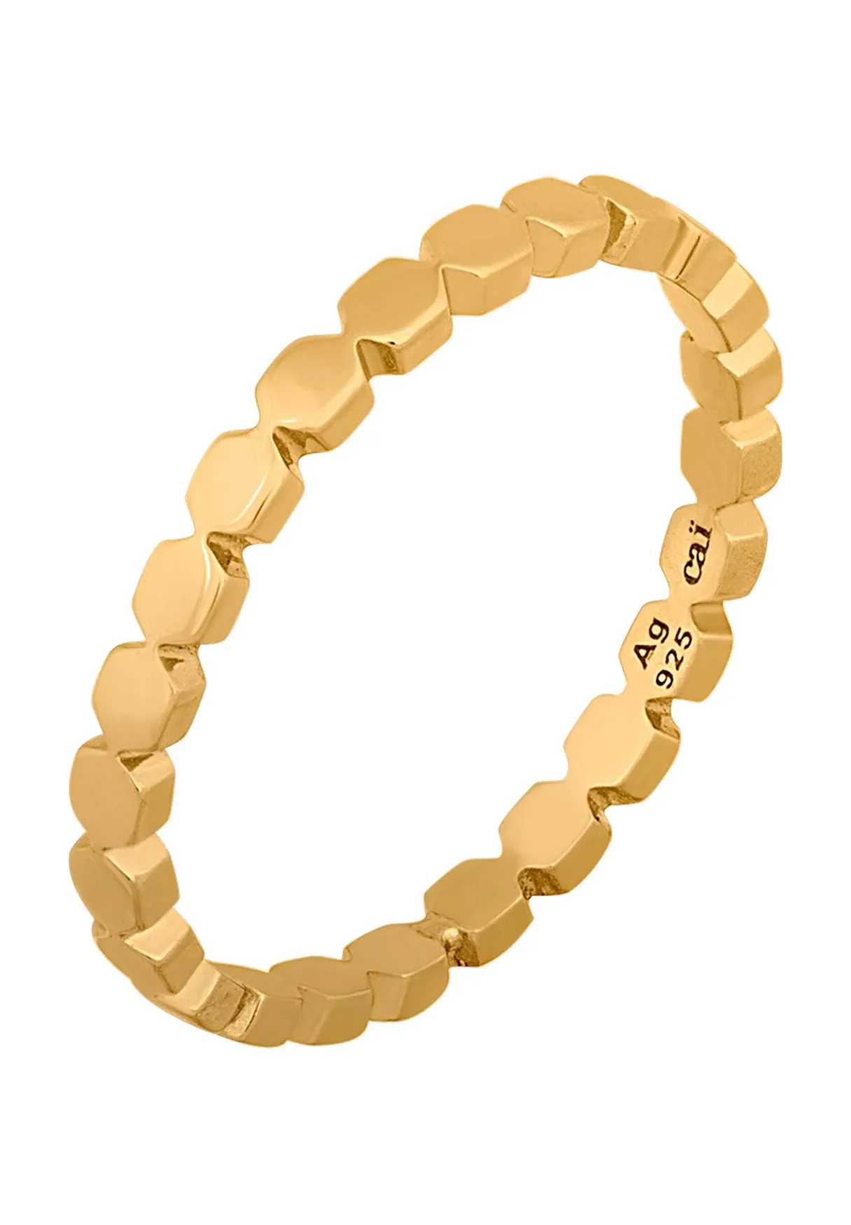 Eleganter offener Stapelring mit Zirkonia