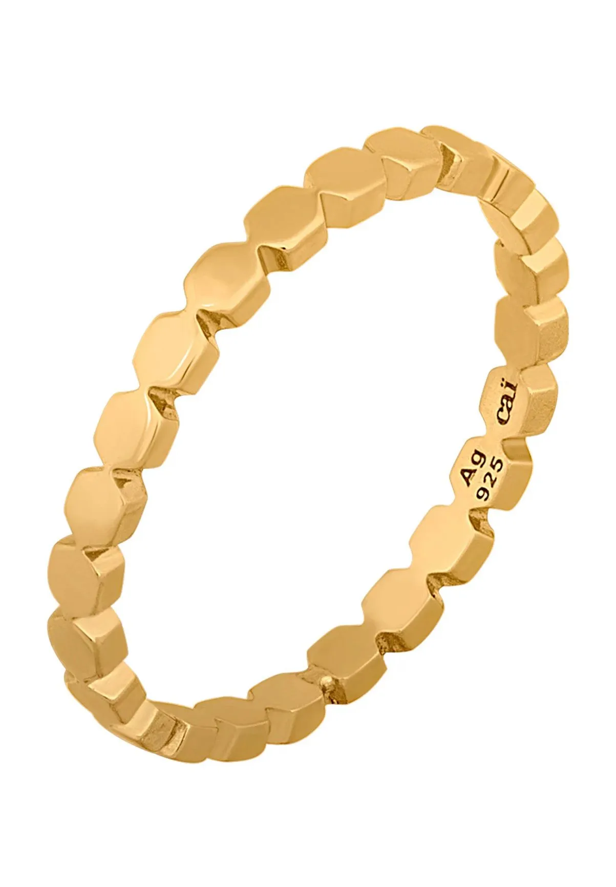 Eleganter offener Stapelring mit Zirkonia