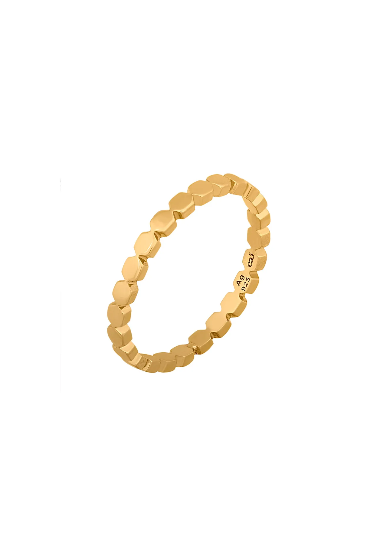 Eleganter offener Stapelring mit Zirkonia