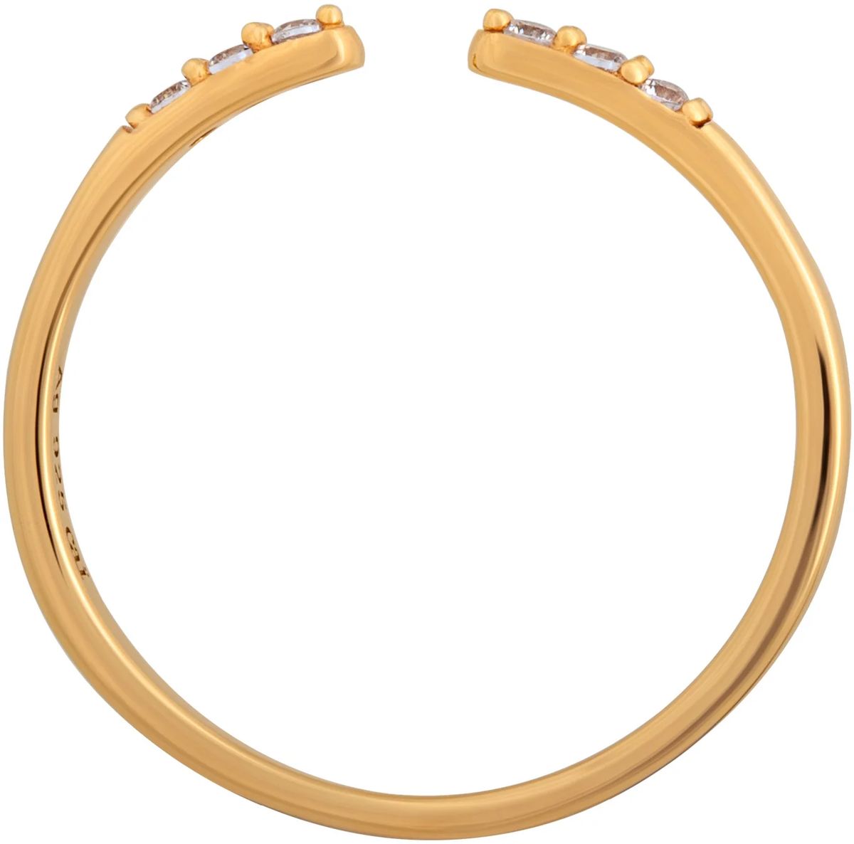 Eleganter offener Stapelring mit Zirkonia