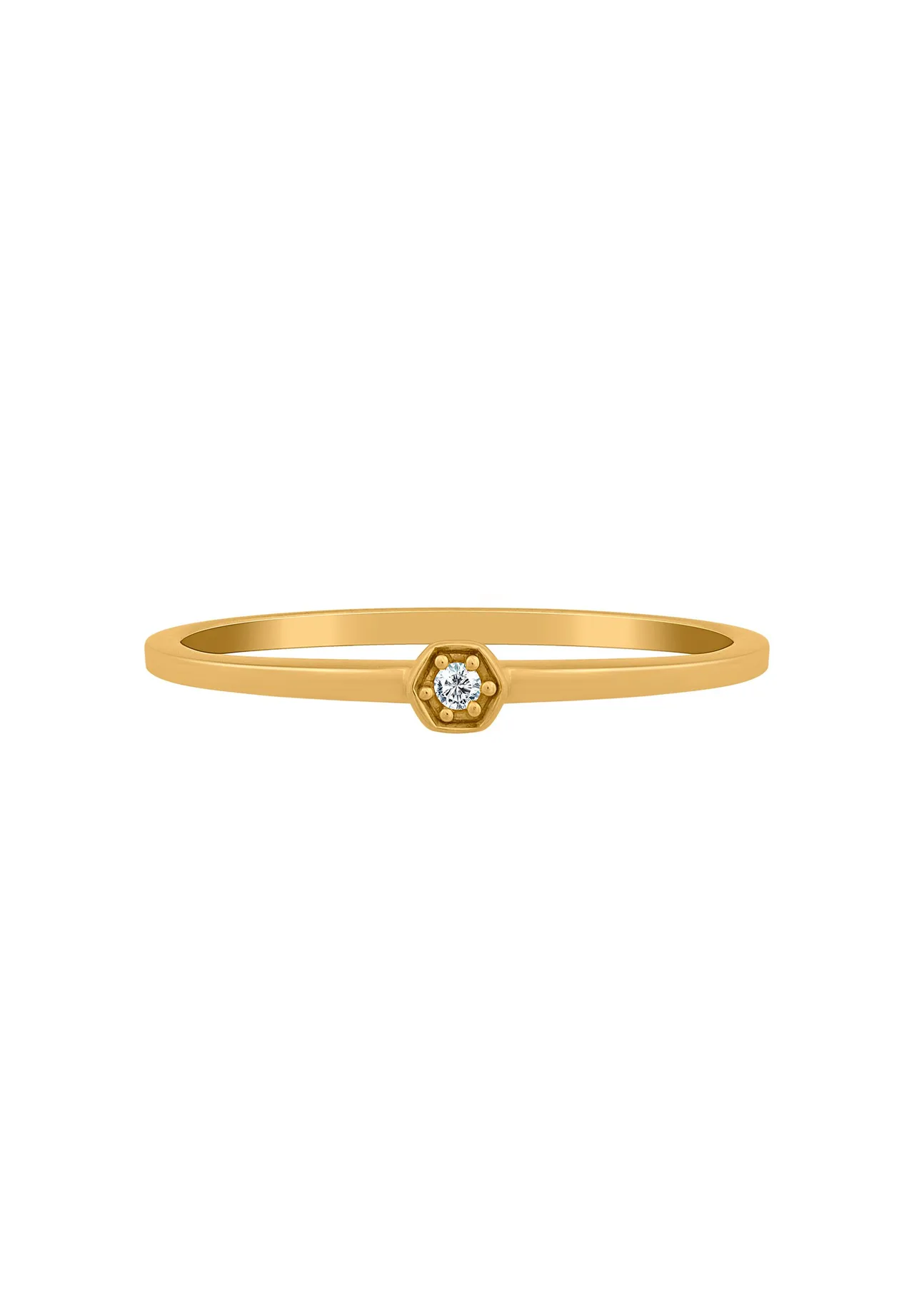 Eleganter offener Stapelring mit Zirkonia