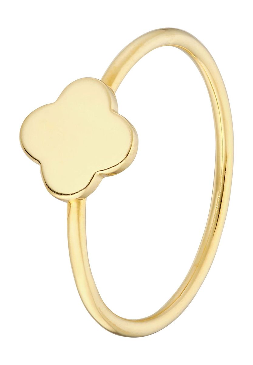 Minimalistischer polierter Kleeblatt Ring