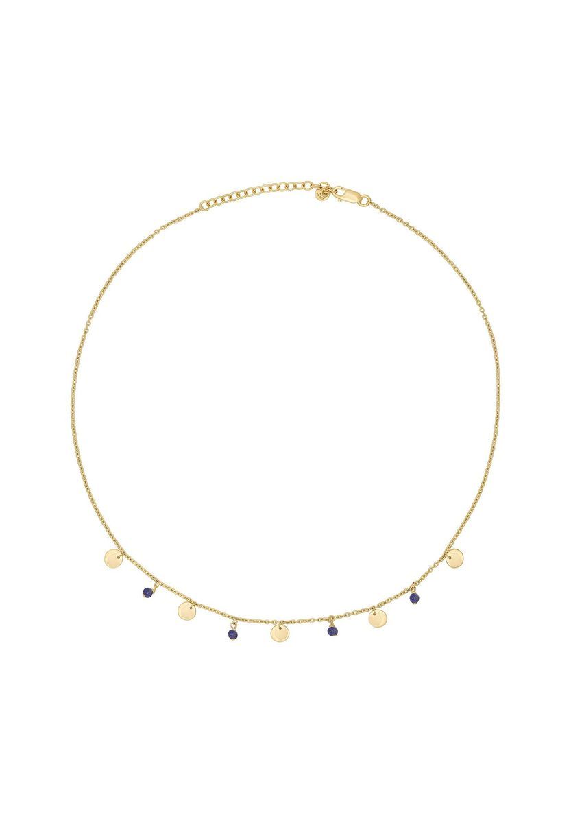 Elegante Lapislazuli-Plättchen-Halskette