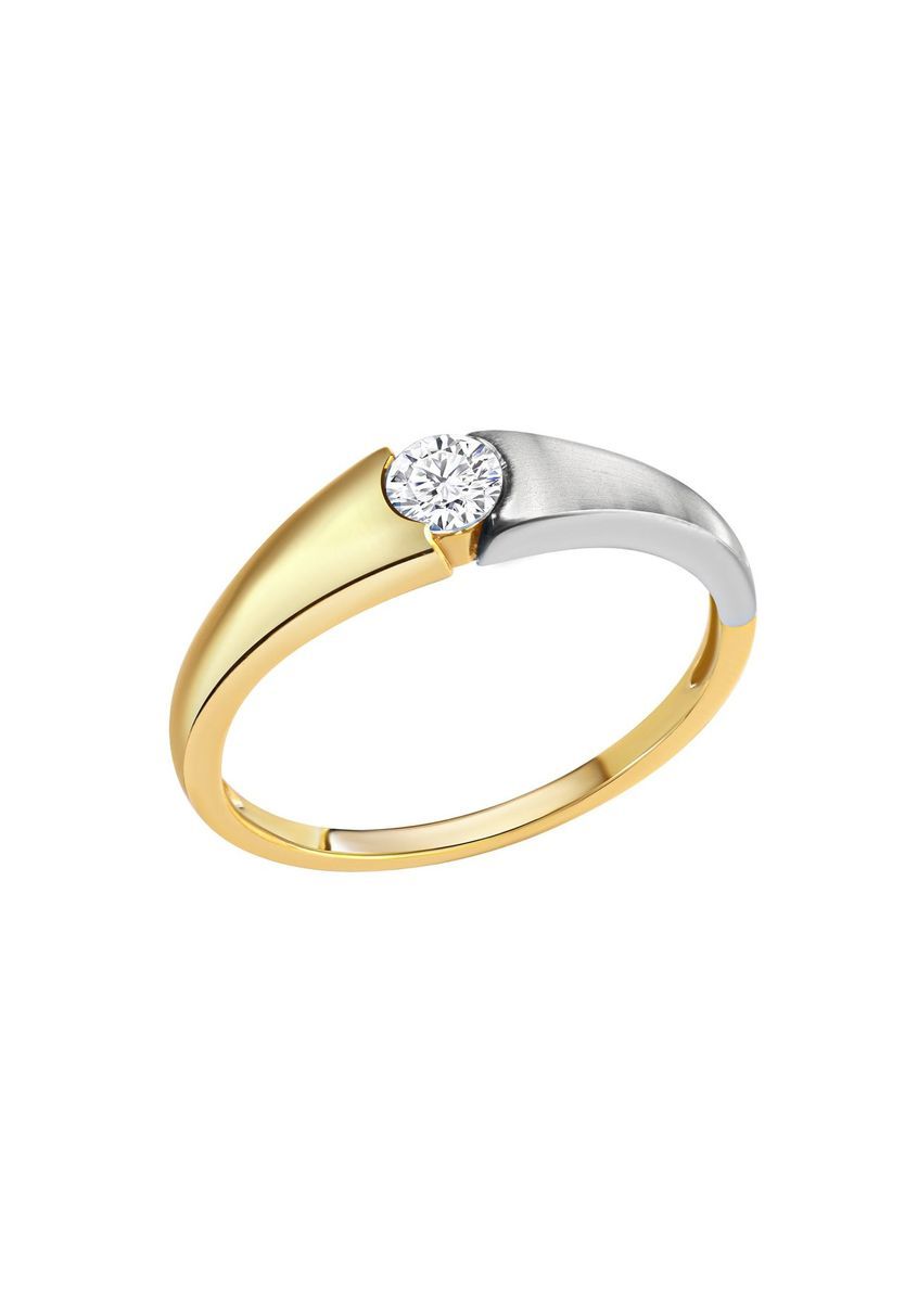Zweifarbiger asymmetrischer Zirkonia-Ring