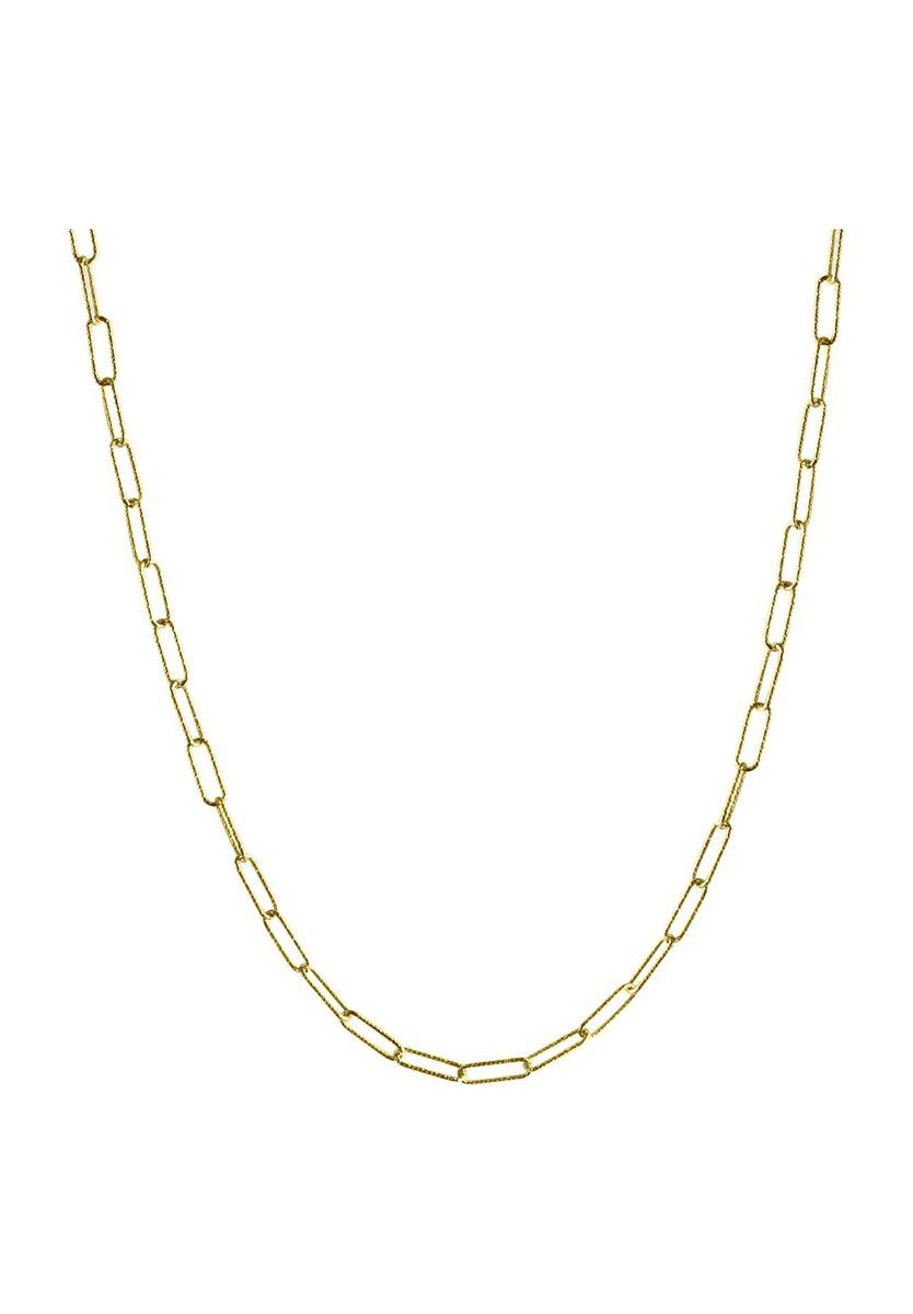 Texturierte vergoldete Paperclip-Halskette