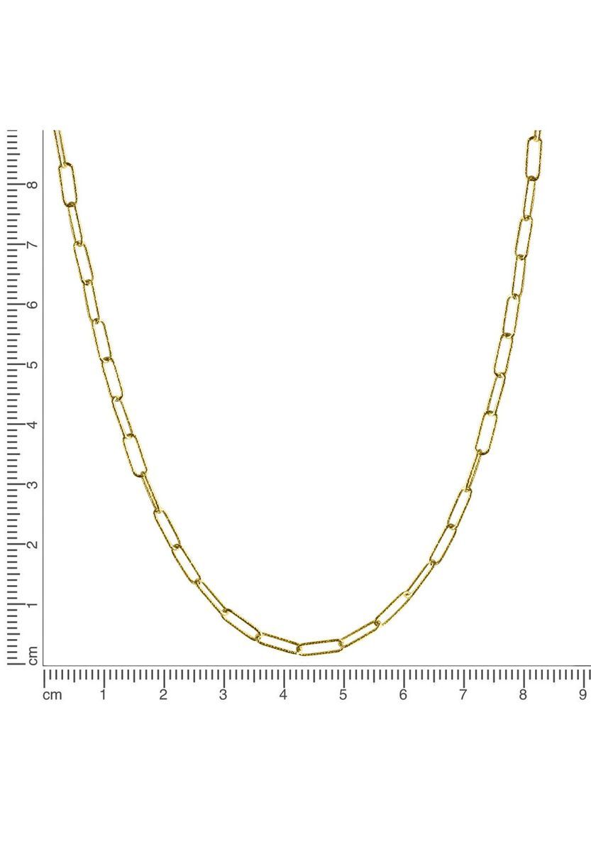 Texturierte vergoldete Paperclip-Halskette