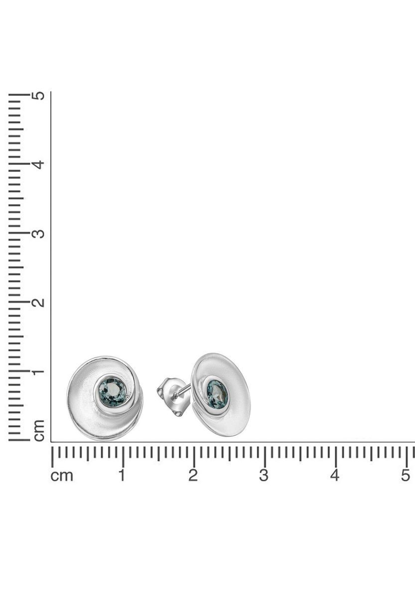 Silberne Ohrstecker im Spiral-Design