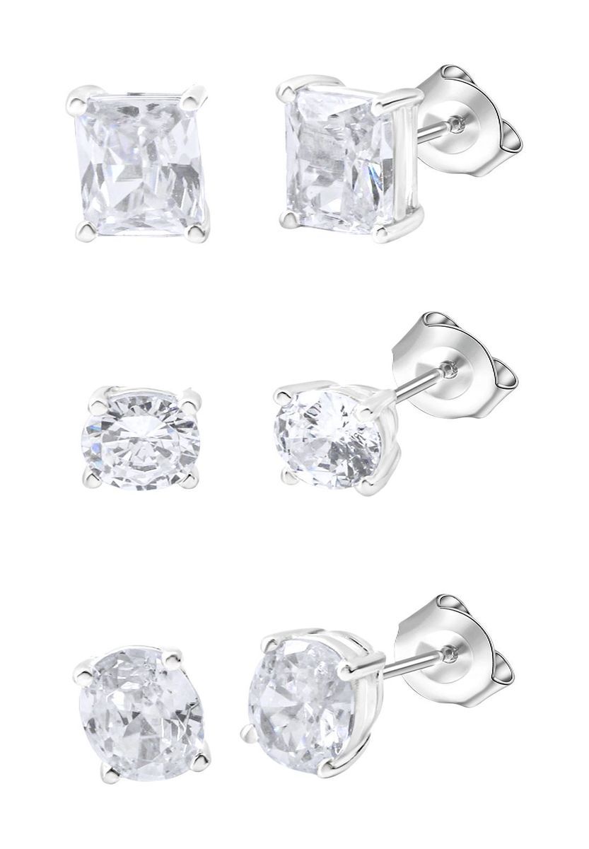 Klassisches Zirkonia-Ohrstecker-Set