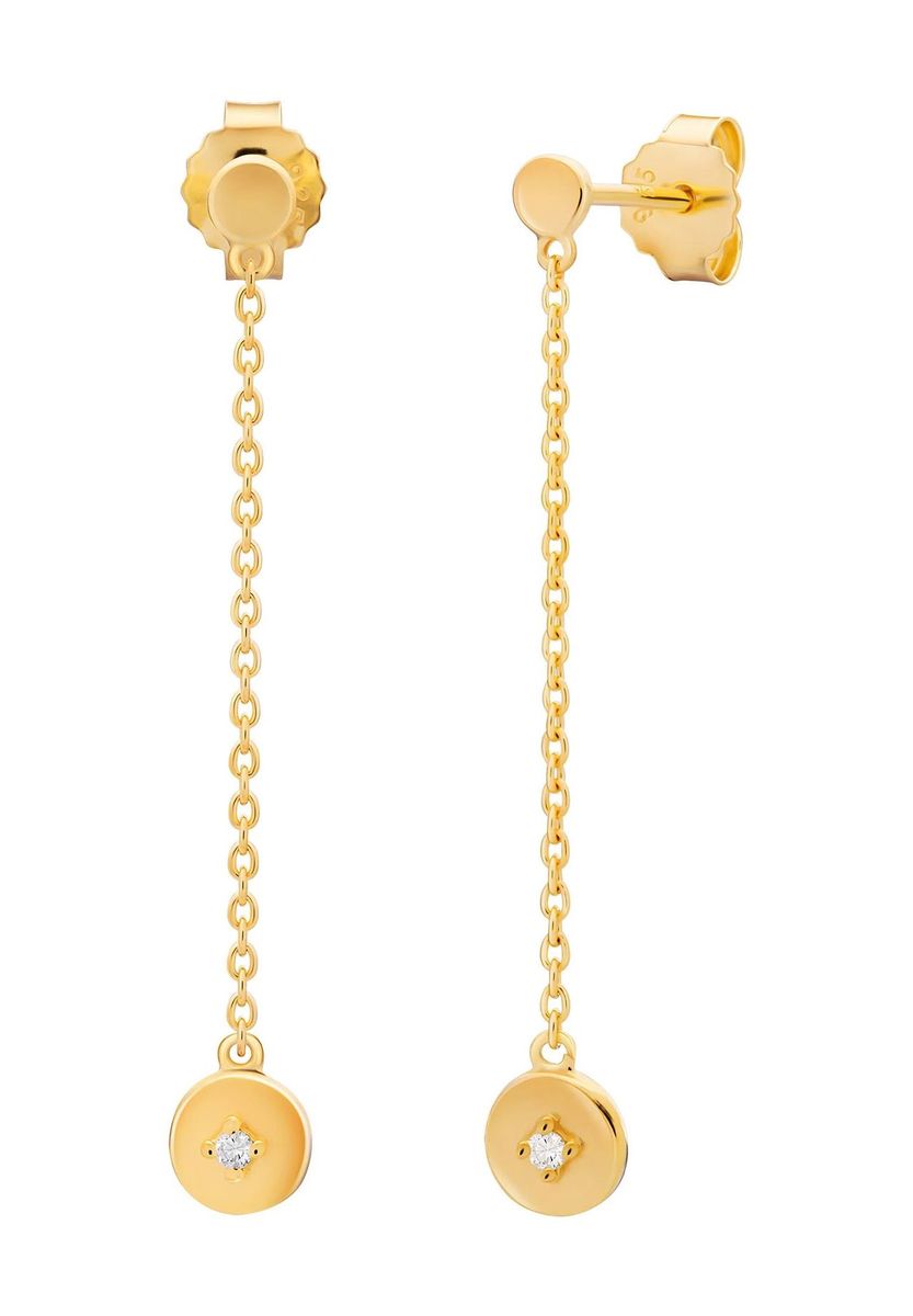 Zarte Goldene Plättchen-Ohrhänger