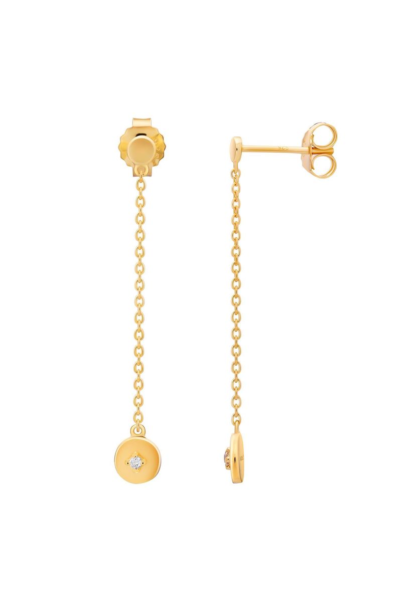 Zarte Goldene Plättchen-Ohrhänger