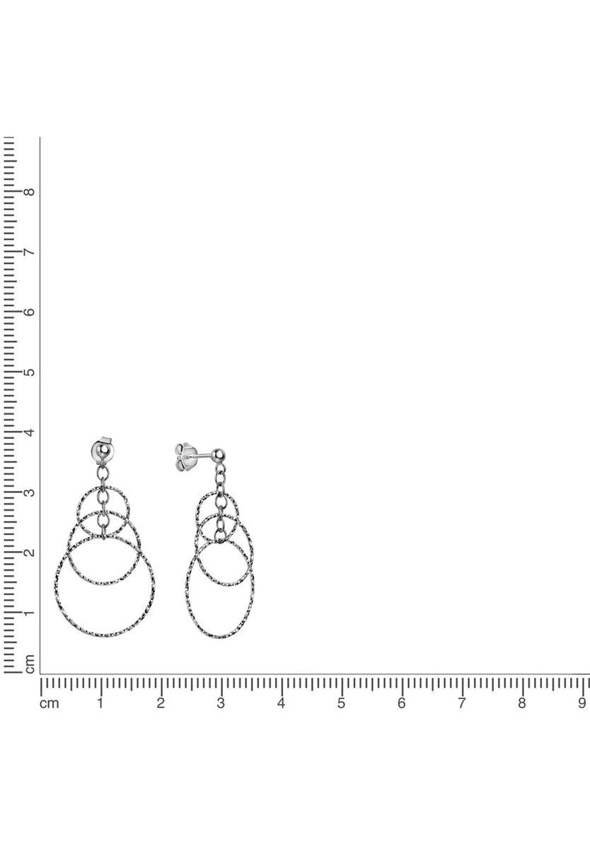 Dreifache diamantierte Kreis-Ohrhänger