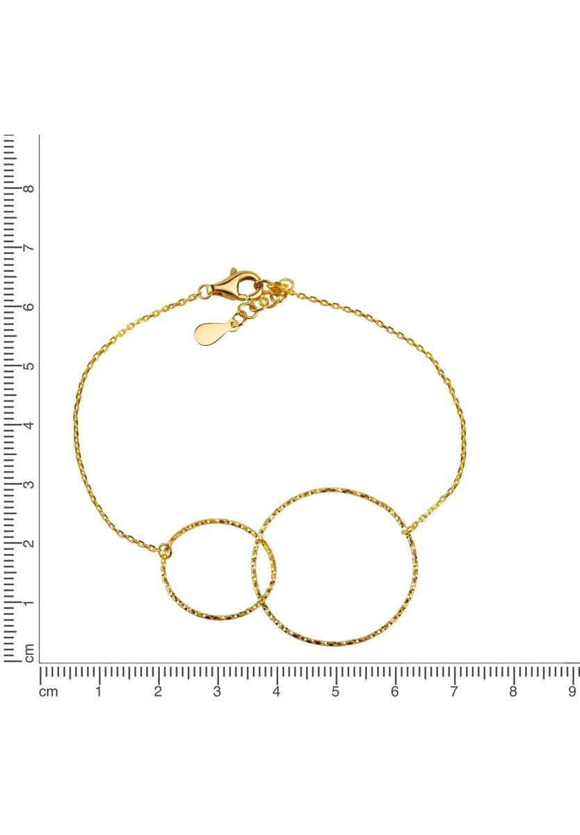 Armband mit ineinandergreifenden strukturierten Kreisen