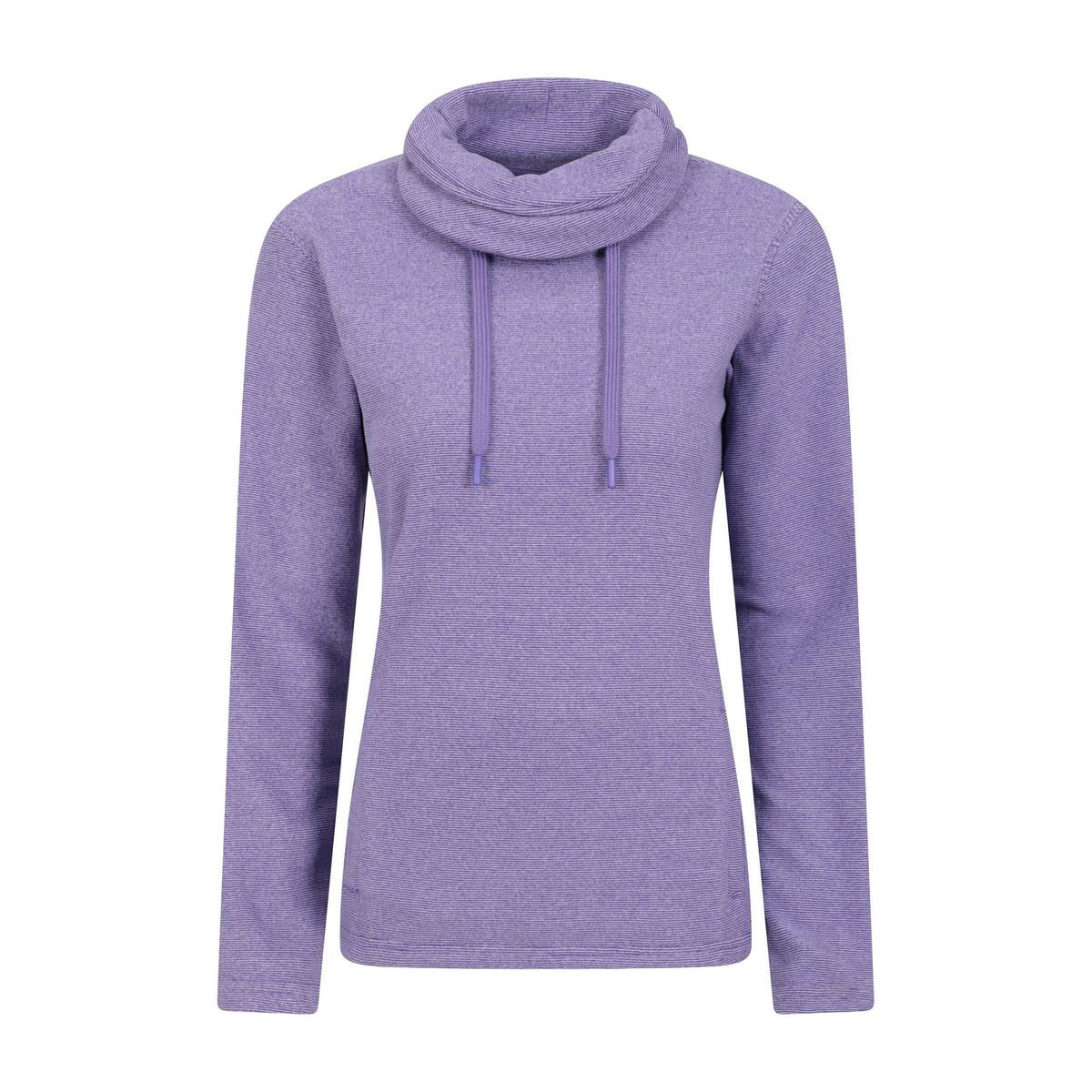 Microfleece-Pullover mit Wasserfallausschnitt