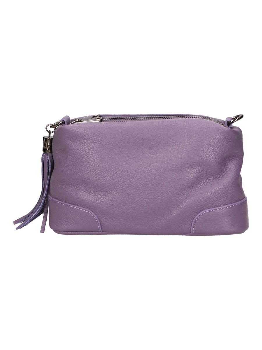 Hobo-Tasche aus genarbtem Leder mit Quaste