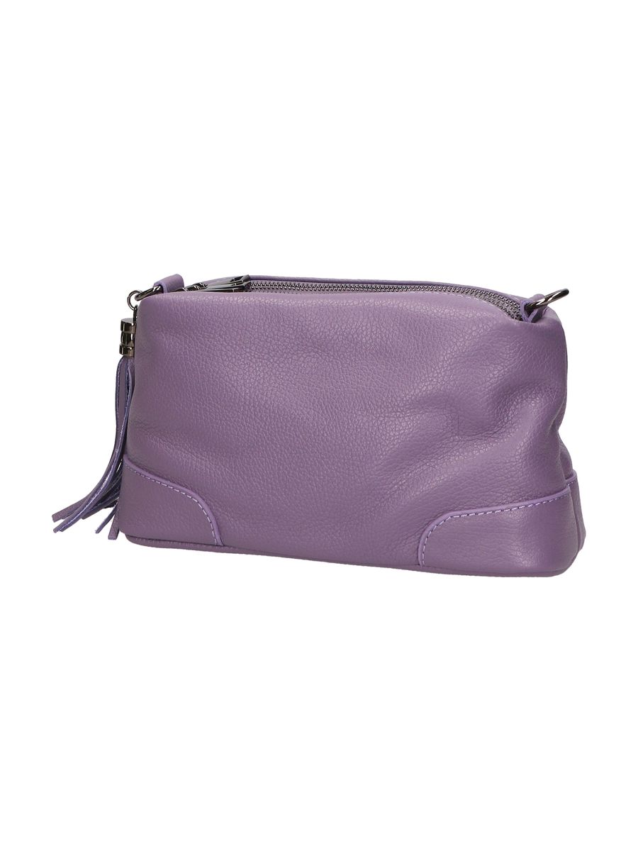 Hobo-Tasche aus genarbtem Leder mit Quaste