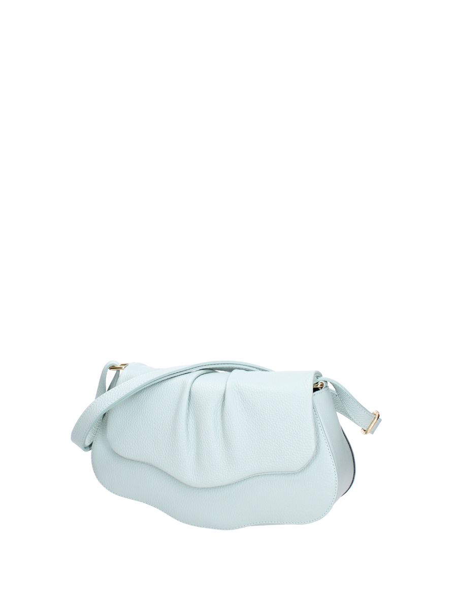 Geraffte Schultertasche aus Leder