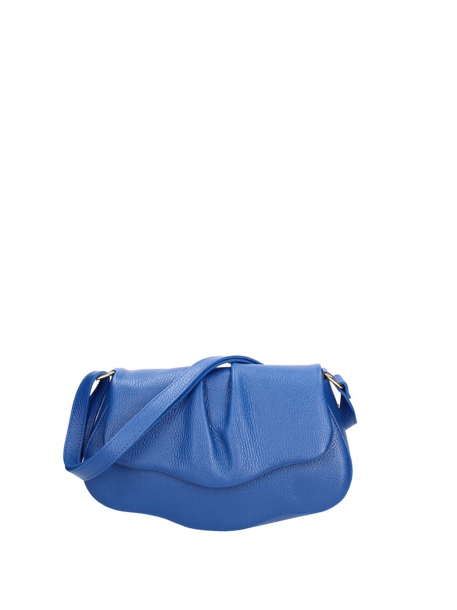 Geraffte Schultertasche aus Leder