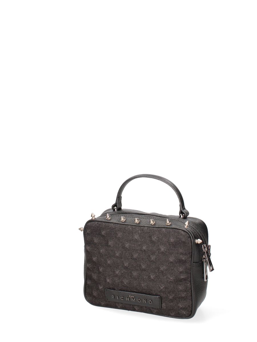 Boxy Henkeltasche mit Nietenbesatz