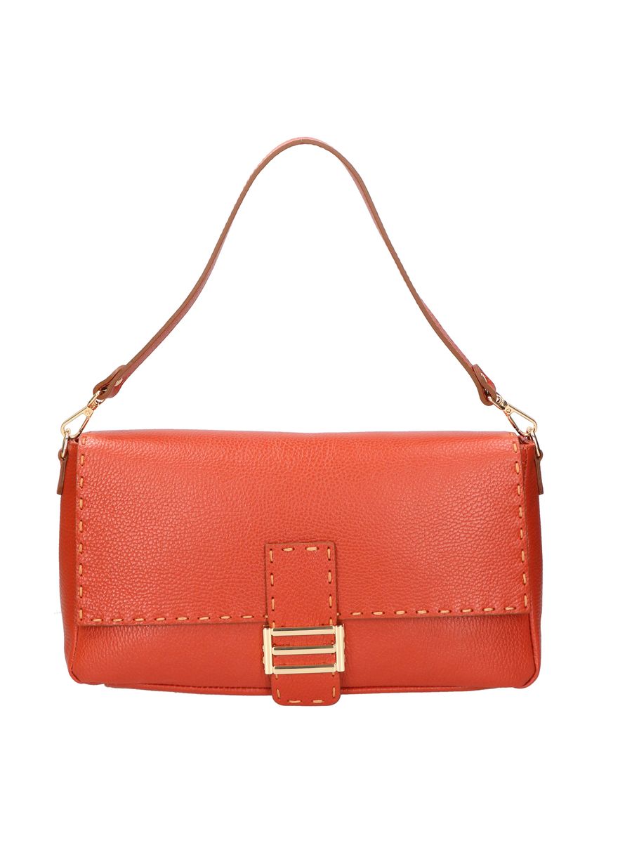 Elegante geflochtene Leder-Pochette-Tasche