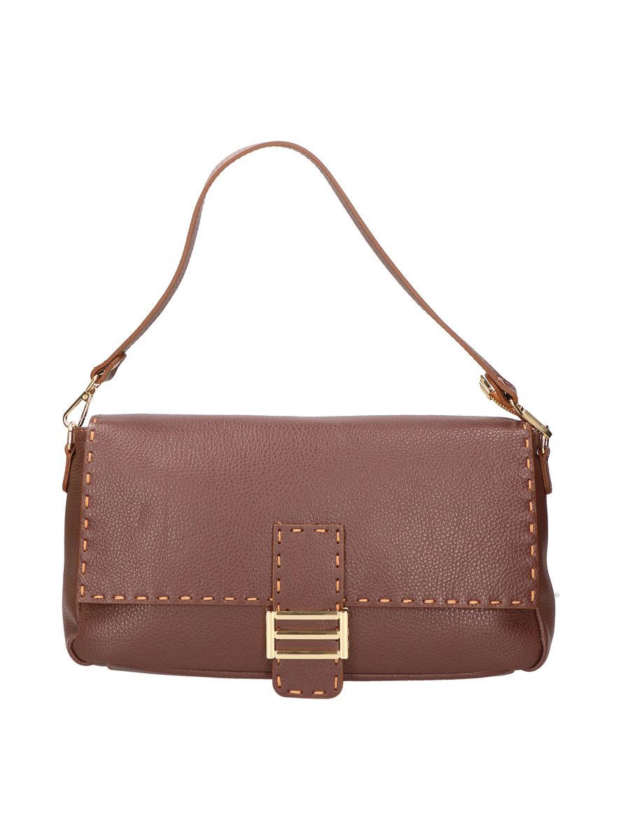 Elegante geflochtene Leder-Pochette-Tasche