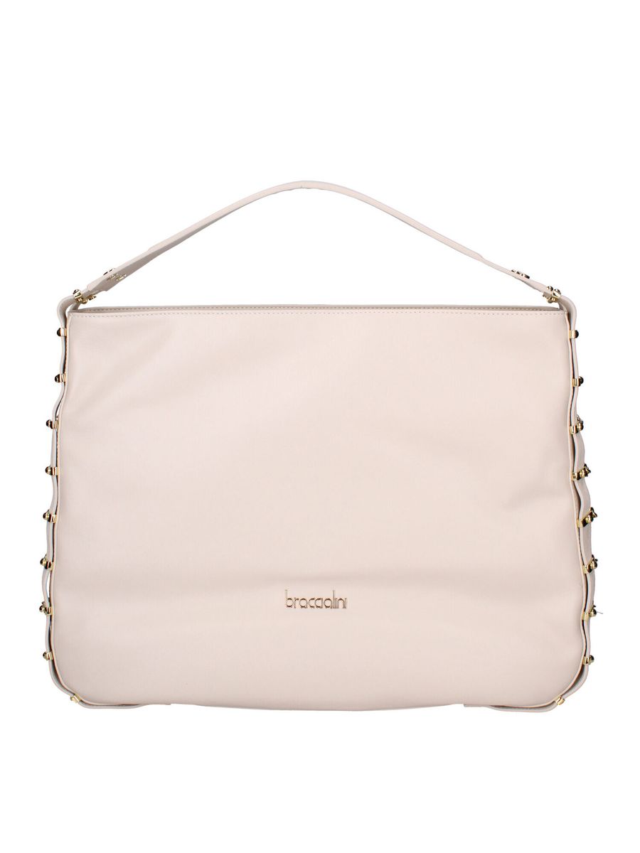 Hobo-Schultertasche mit Nietendetails