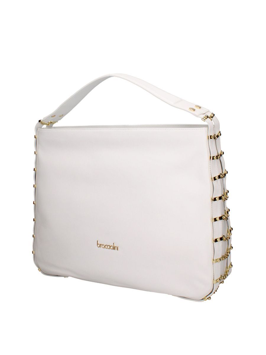 Hobo-Schultertasche mit Nietendetails