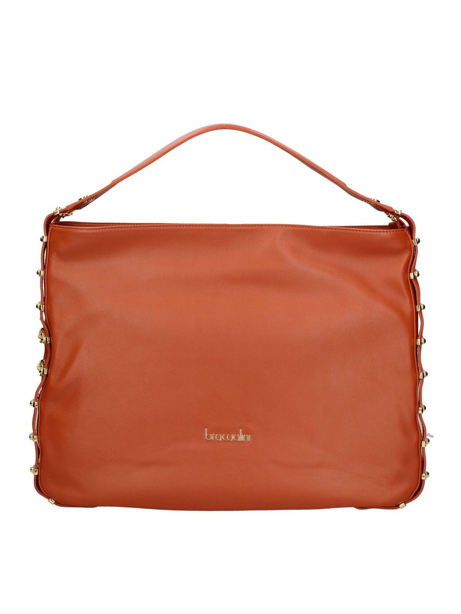 Hobo-Schultertasche mit Nietendetails