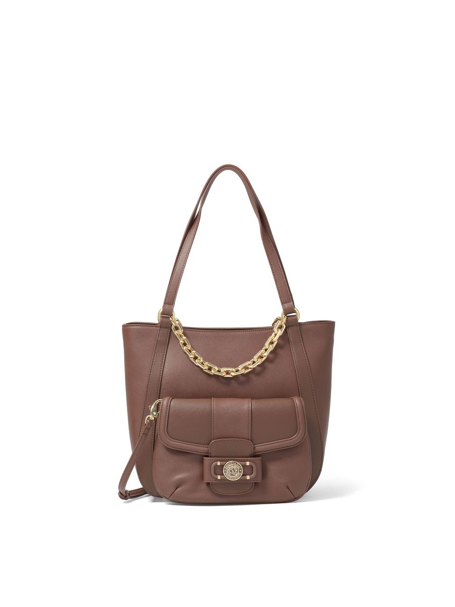 Shopper mit Kettendetail und Fronttasche