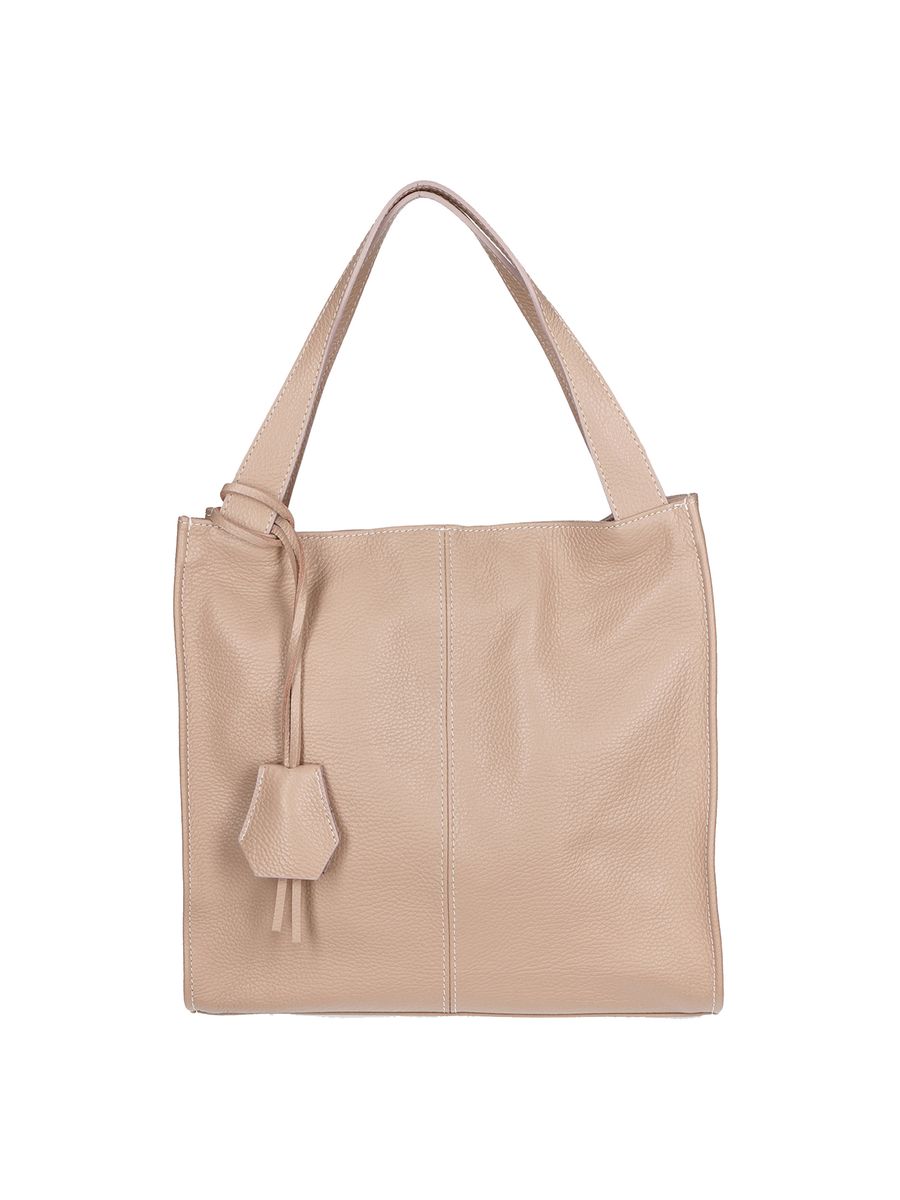 Schicke Ledertasche mit Flechtgriff