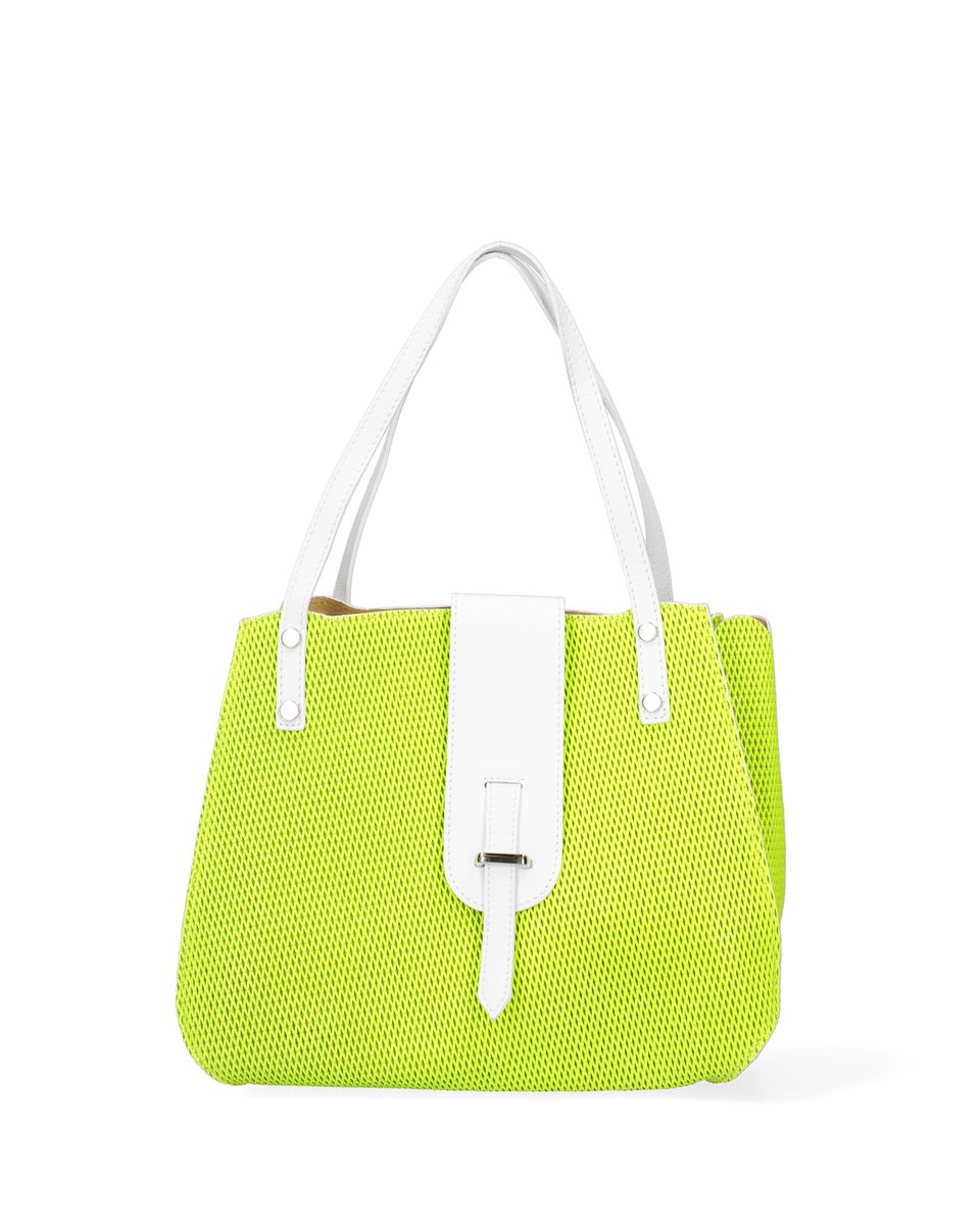 Strukturierte Tote-Bag mit Kontrastdetails