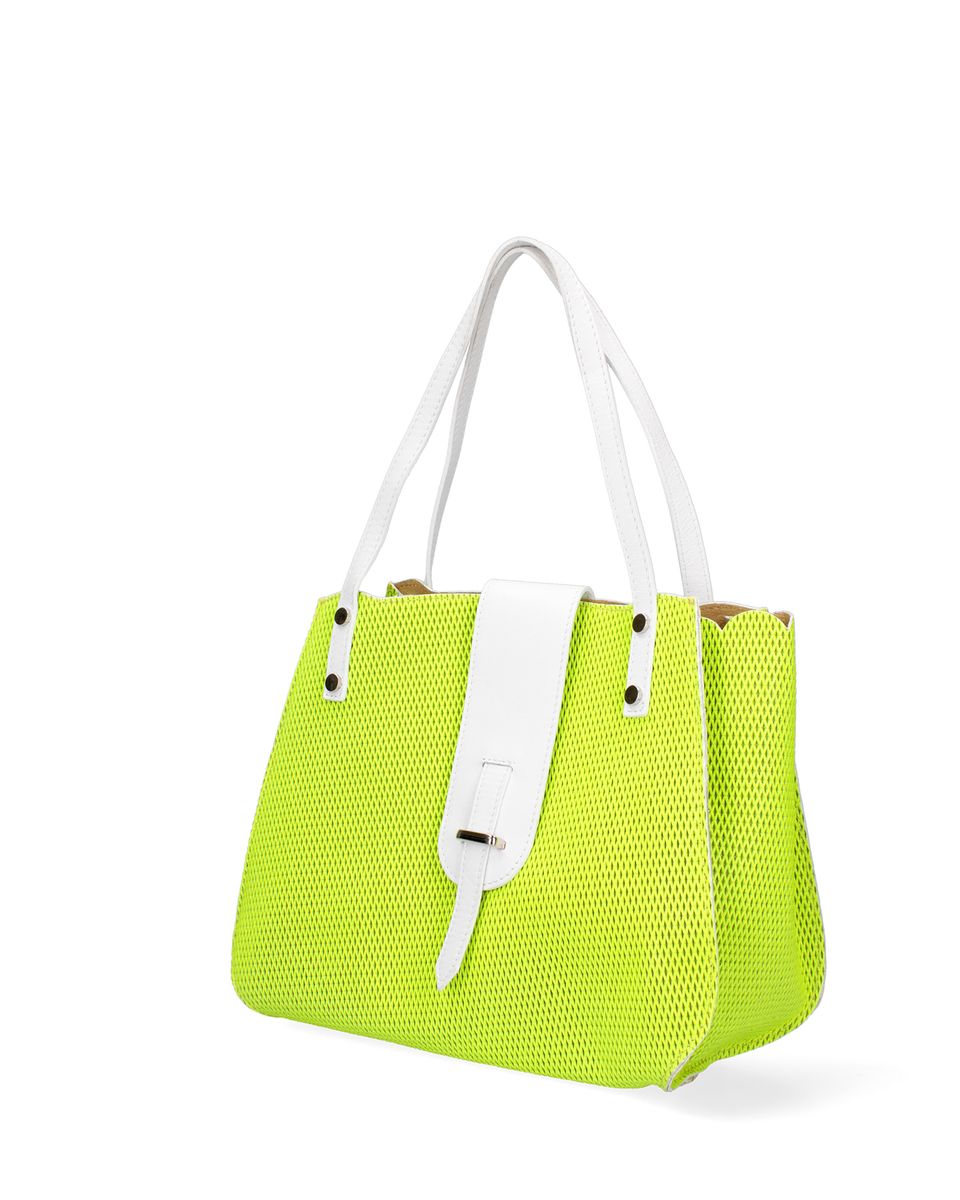 Strukturierte Tote-Bag mit Kontrastdetails