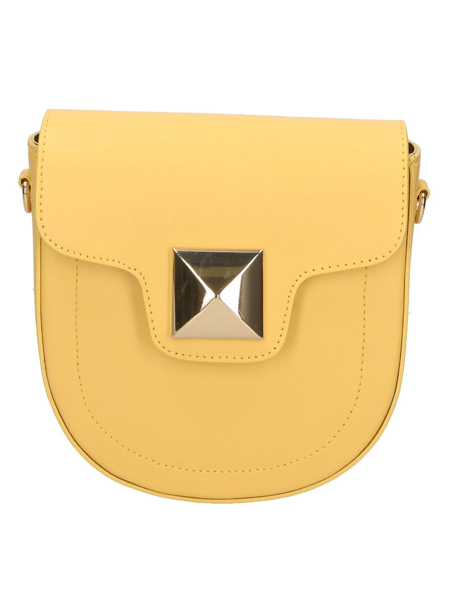 Elegante halbmondförmige Leder-Schultertasche