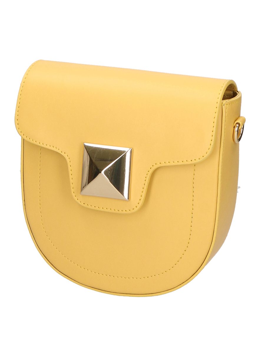 Elegante halbmondförmige Leder-Schultertasche