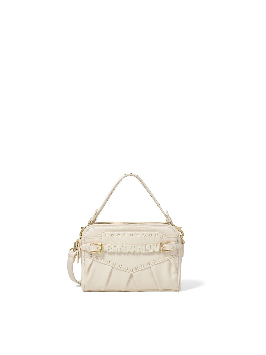 Besetzte Handtasche mit Faltenwurf