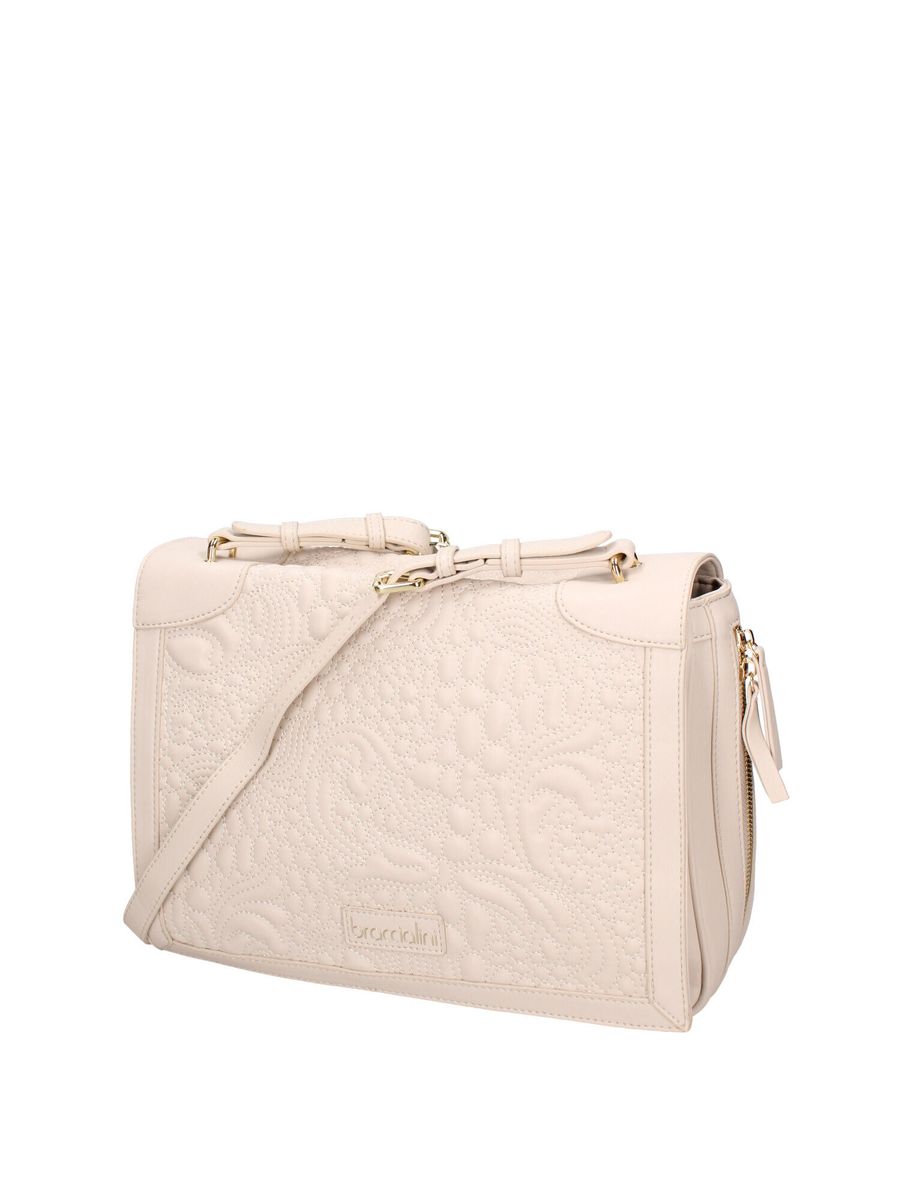 Boxy Schultertasche mit Blumenprägung