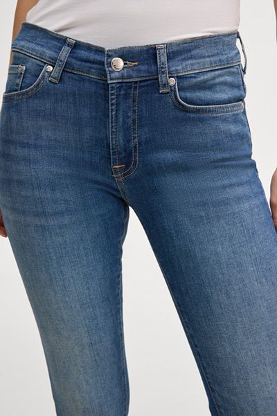 Schmal geschnittene Cropped-Jeans