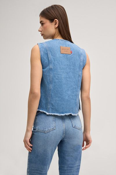 Ärmelloses Jeans-Top mit Reißverschluss
