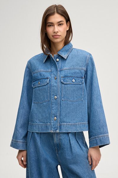 Jeansjacke im verkürzten Blouson-Stil