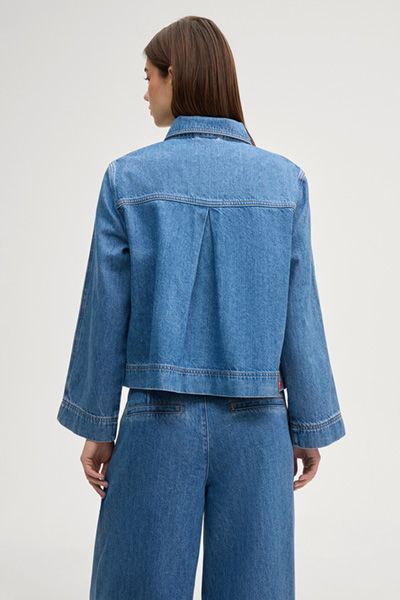 Jeansjacke im verkürzten Blouson-Stil