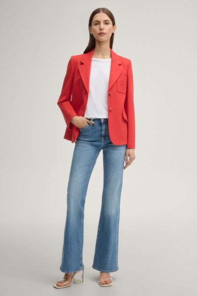 Klassische Bootcut-Jeans mit Hochbund