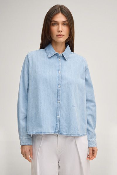 Lässige Jeansbluse aus Baumwolle